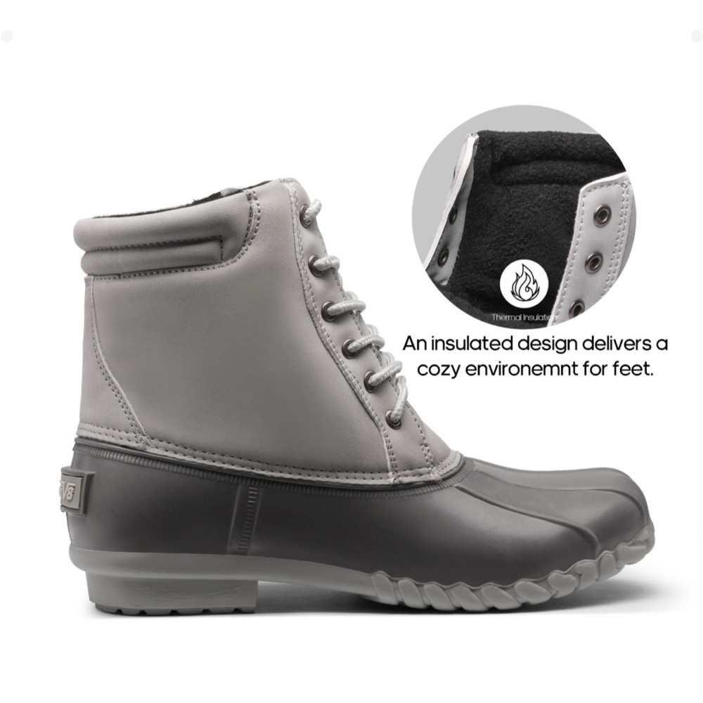 Women’s Waterproof Winter Boots – Nortiv 8 Vegan Leather, New in Box 8 - Picture 4 of 5